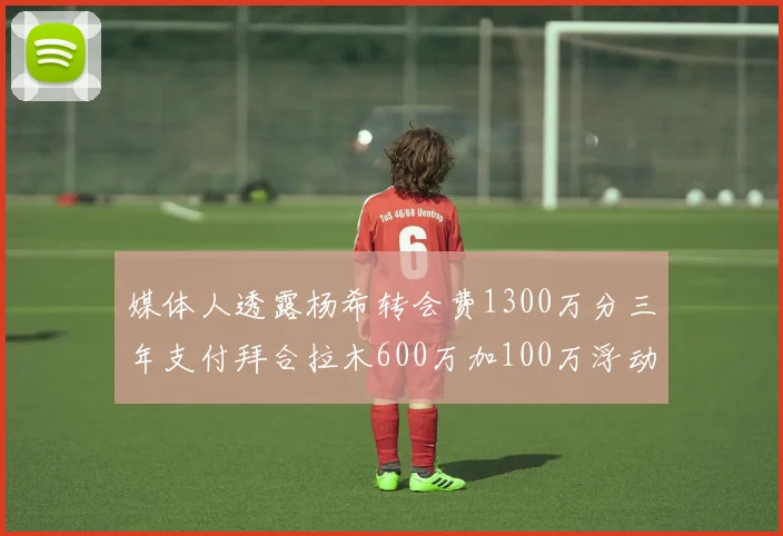 媒体人透露杨希转会费1300万分三年支付拜合拉木600万加100万浮动